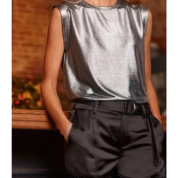 Sanctuary Eve Drawstring High Waisted Satin Cargo Pants Women's Size 26 NWT - Picture 2 of 11